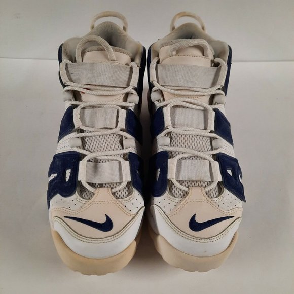 Nike Air More Uptempo Knicks Mens Size 8.5 Blue White Sneakers Shoes 2017 Pippen - Picture 7 of 11